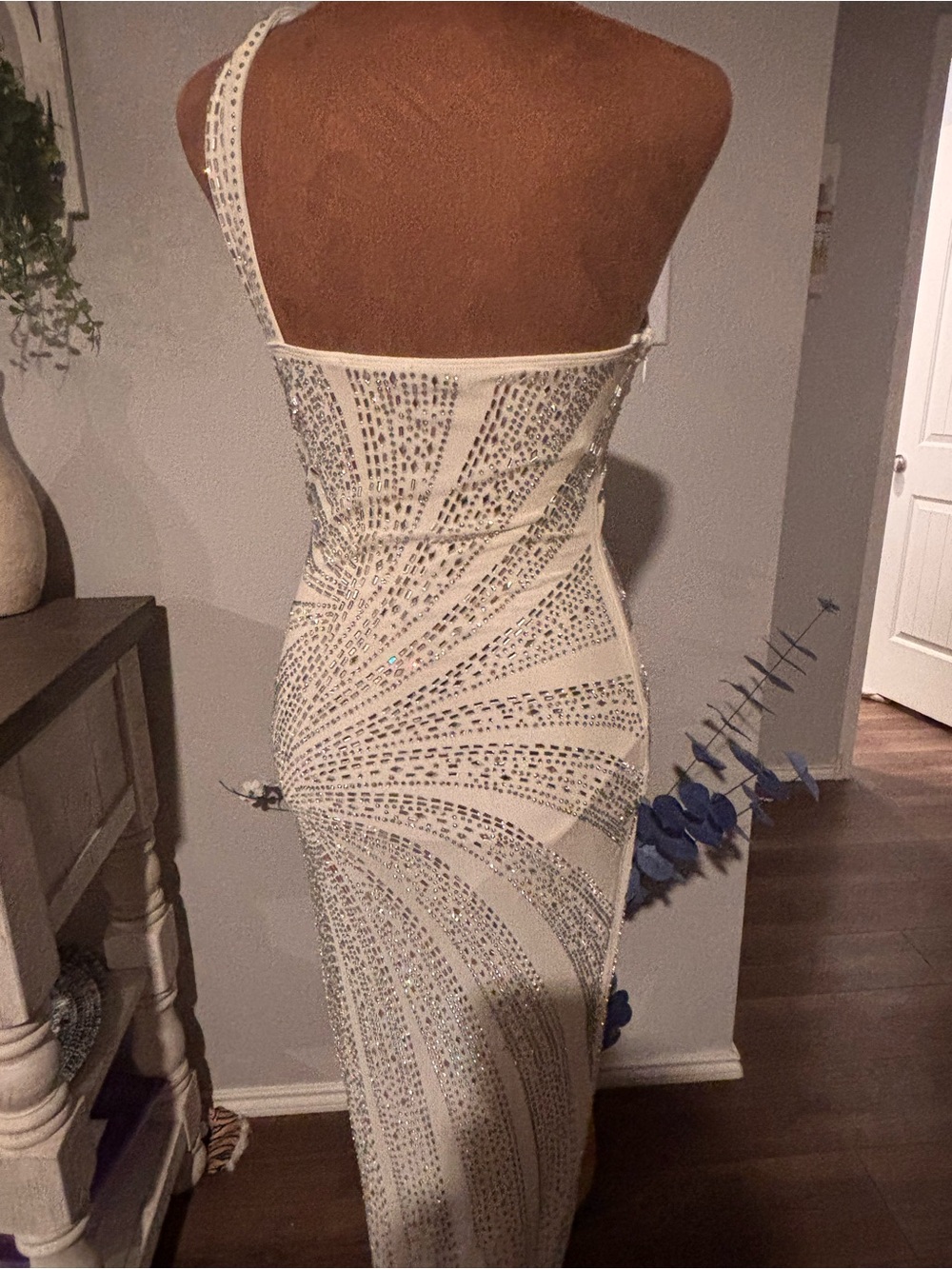 BANJUL Vienna Rhinestone One-Shoulder Maxi Gown size S - Picture 3 of 16